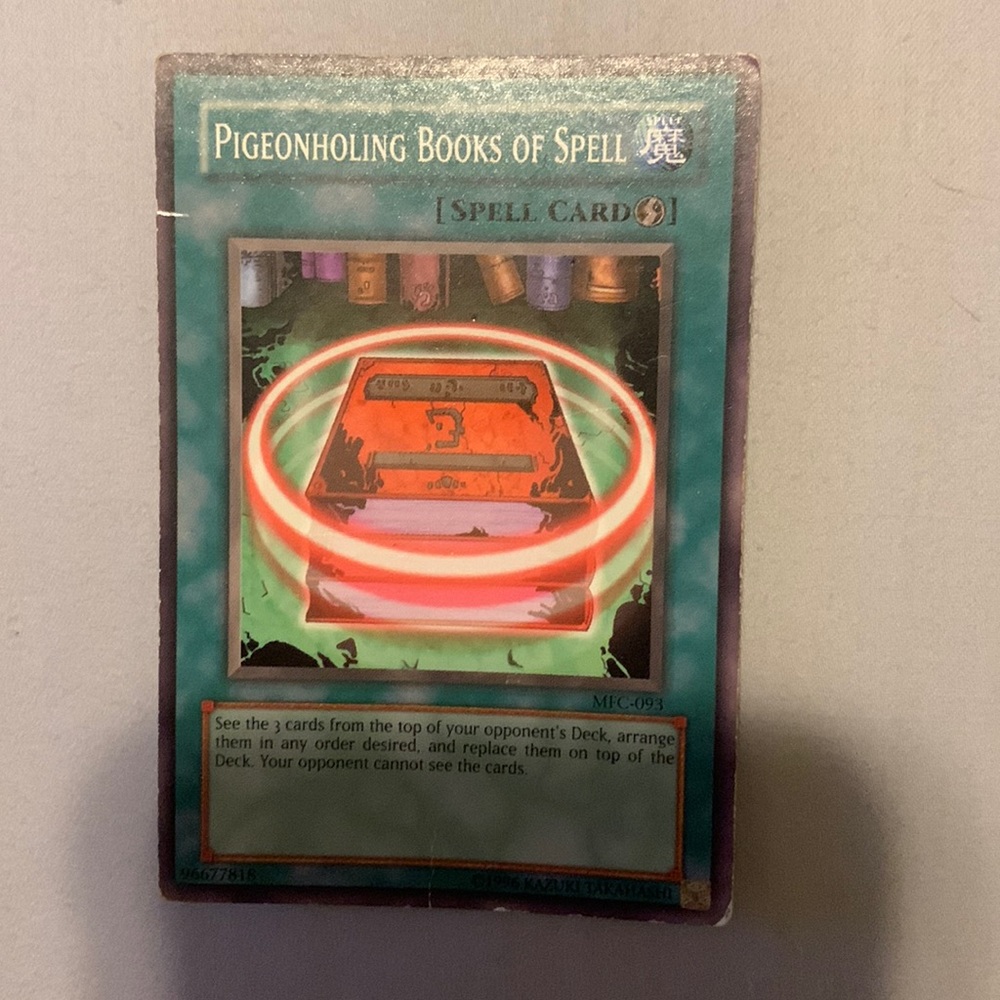 YuGiOh! Pigeonholing Books of Spell #MFC-093